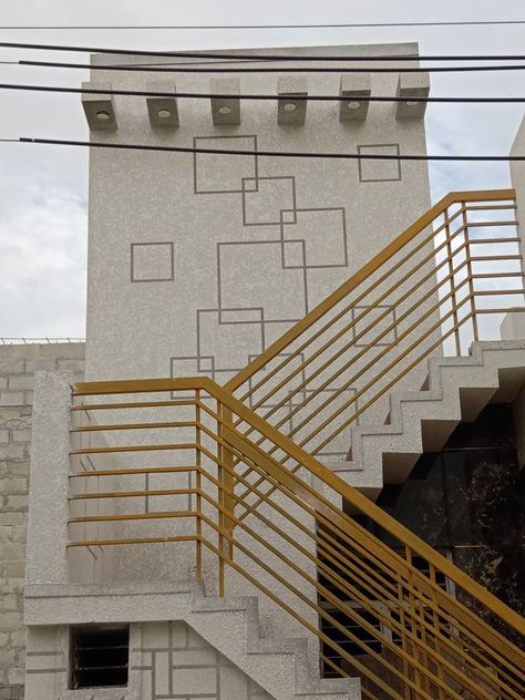 Outer Wall Texture Design, Exterior Wall Texture Patterns, Textured Wall Paint Designs, Asian Paint Design, Wall Texture Patterns, Steel Stairs Design, Arch Designs For Hall, Wall Paint Patterns, Exterior Door Designs