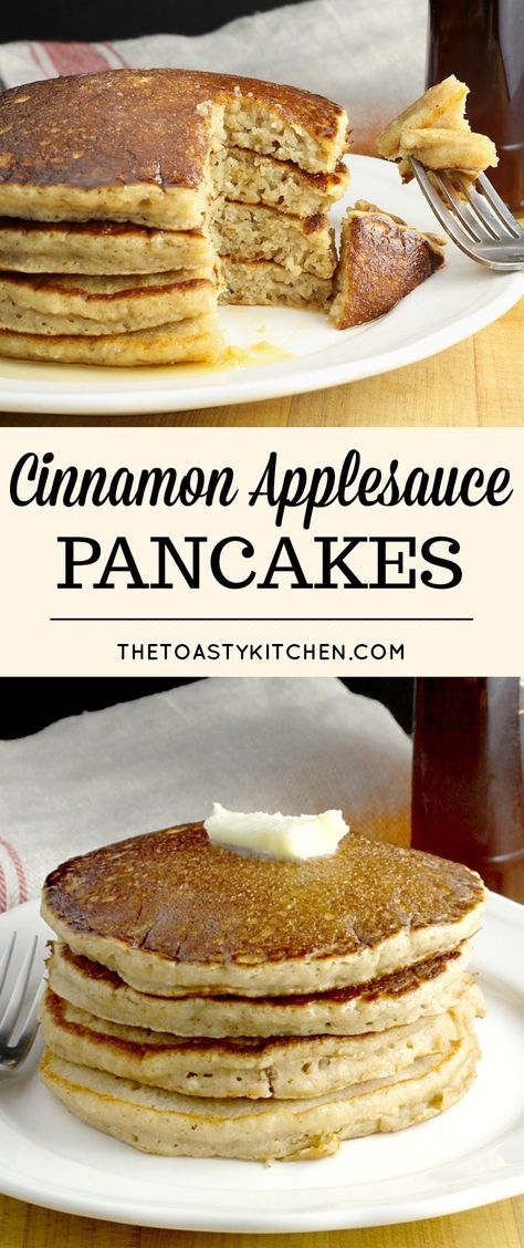 Applesauce Pancakes, Cinnamon Applesauce, Pancakes Pancakes, Cinnamon Pancakes, Apple Sauce Recipes, Dairy Free Breakfasts, Savory Cakes, Breakfast Pancakes, Pancakes And Waffles