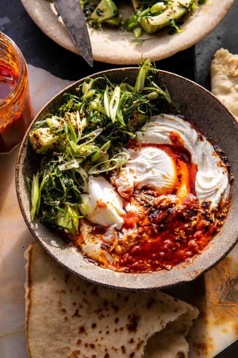 Harissa Eggs, Coconut Beef Curry, Brunch Meals, Harissa Sauce, Half Baked Harvest Recipes, Whipped Goat Cheese, Family Friendly Recipes, Herb Salad, Beef Curry