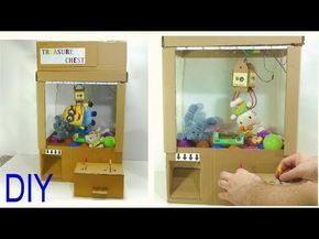 Cardboard Claw Machine, Peruvian Barbie, Diy Claw Machine, Arcade Games Diy, Diy Cardboard Toys, Kid Dates, Cardboard Toys, Hobbies For Kids, Talk Shows