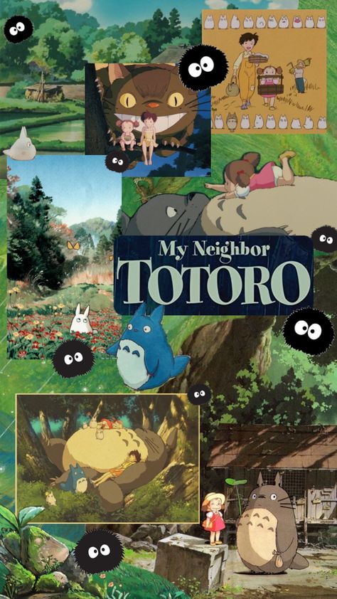 #studioghibli #catbus #totoro #myneighbortotoro #vintage #5586wallpapers #aesthetic #love Catbus Totoro, Totoro Wallpaper Aesthetic, Totoro Poster, Soot Sprites, Studio Ghibli Art, My Neighbor Totoro, Ghibli Art, Balloon Wall, Hayao Miyazaki