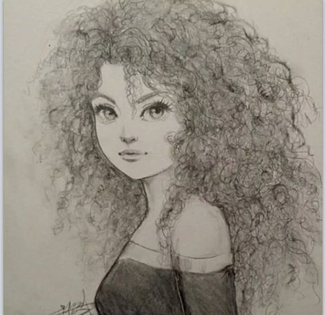 Curly Hair Drawing, Shotting Photo, Eye Photography, Curly Girl Hairstyles, Tableau Art, Black And White Drawing, Eye Design, Beautiful Drawings, How To Draw Hair