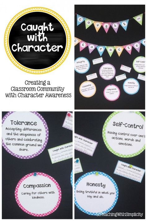 Caught with Character is a FREE bulletin board set that is fun, interactive, and allows students to highlight the good character they find fellow classmates. Character Bulletin Board Ideas, Character Trait Bulletin Board Ideas, Caught Doing Good Bulletin Board, Character Strong Bulletin Board Ideas, Character Counts Bulletin Boards, Character Trait Of The Month Bulletin Board, Character Strong Bulletin Board, Character Development Anchor Chart 3rd Grade, Free Bulletin Board