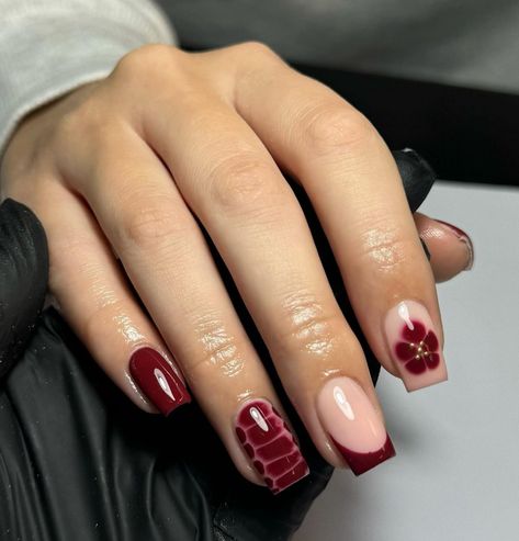 Glitter Gel Nail Designs, Short Red Nails, Short French Tip Nails, Bridal Nails Designs, January Nails, Hard Nails, Glitter Gel Nails, Summery Nails, Classy Acrylic Nails