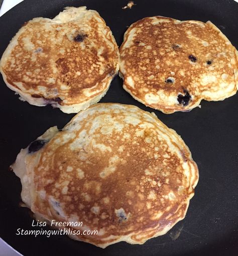 Hey Everyone! Today is a non stamping post. I am doing Weight Watchers right now (online) and I love the new Freestyle program. I am not losing weight as fast as I have in the past,  but I also don’t feel deprived and I feel like this is something I can do for life. I […] Weight Watchers Banana Pancakes, Frozen Blueberry Muffins, Weight Watchers Pancakes, Banana Blueberry Pancakes, Easy Homemade Pancakes, Ww Breakfast, Weight Watchers Tips, Smart Points Recipes, Not Losing Weight