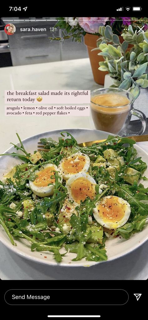 Sommer Mad, Healthy High Protein Meals, Breakfast Salad, Easy Healthy Meal Prep, Healthy Food Motivation, Healthy Lifestyle Food, Healthy Meal Prep, Healthy Snacks Recipes, Arugula