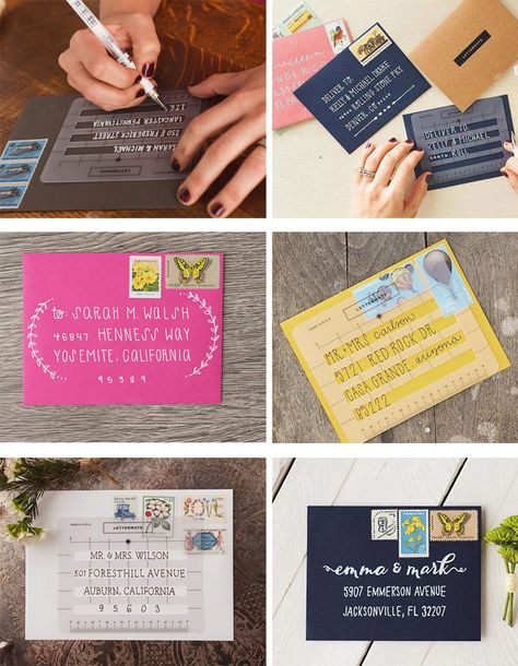 My new way to address envelopes and more with pretty lettering. Creative Ways To Address Envelopes, Cute Ways To Address Envelopes, Ways To Address Envelopes, Letter Decoration Ideas, Snail Mail Diy, Handwritten Wedding Invitations, Pretty Lettering, Calligraphy Diy, Art Of Letter Writing