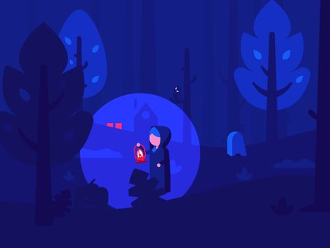 LOST moon halloween character monster owl ghost night nature animation trees girl forest illustration Forest Gif Animation, Fall Animation Art, Halloween Animation Gif, Halloween Gifs Aesthetic, Village Animation, Owl Animation, Monster Forest, Halloween Illustration Art, Ghost Animation