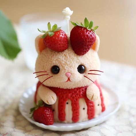 My Images Kawaii Bento, Kawaii Dessert, Amazing Food Decoration, Kawaii Cooking, Mini Cakes Birthday, Food Illustration Art, Pretty Dessert, Cute Food Drawings, Cute Food Art