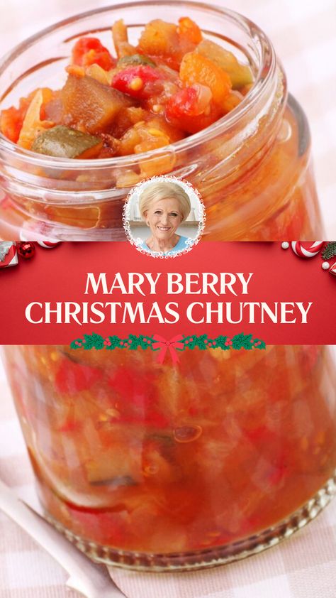 Mary Berry Christmas Chutney Cranberry Pear Chutney Recipe, Canned Tomatoes With Onions And Peppers, Christmas Chutney Recipes, Chutney Recipes Christmas, Mary Berry Recipes, Mary Berry Christmas, Christmas Chutney, Fermented Vegetables Recipes, Chili Chili