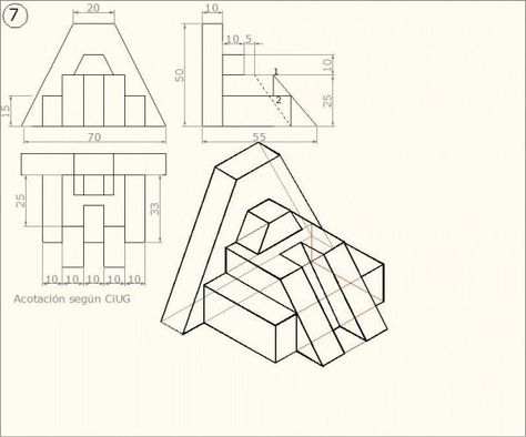 Oblique Drawing, Mc Escher Art, Isometric Sketch, Isometric Drawing Exercises, Isometric Paper, Orthographic Drawing, Fall Paper Crafts, Geometric Volume, Interesting Drawings