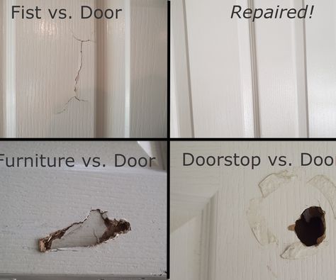 Hollow Core Door Makeover, Hollow Core Door, Doors Diy, Hollow Core Doors, Home Fix, Door Repair, Diy Home Repair, Door Makeover, Home Upgrades