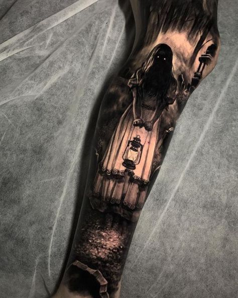 Dark Tattoos For Men, Arte Trash Polka, Full Leg Tattoos, Scary Tattoos, Neck Tattoo For Guys, Creepy Tattoos, Tattoos Geometric, Leg Tattoo Men, Gothic Tattoo