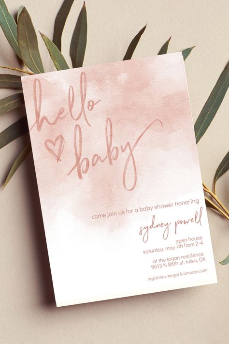 Baby Girl Shower Invites, Neutral Pink Baby Shower, Neutral Baby Girl Shower Ideas, Simple Baby Girl Shower Ideas, Baby Girl Shower Invitations, Girl Baby Shower Invitations, Baby Shower Invitations Girl, Kylie Baby Shower, Bow Baby Shower