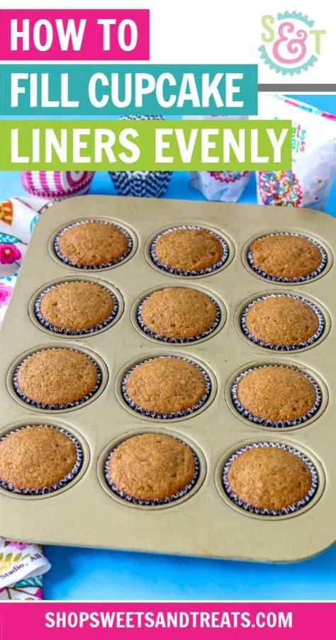 How Much To Fill Cupcake Liners, How To Make The Best Cupcakes, Simple Cupcake Decorating Ideas, Cupcakes For Beginners, How To Bake Cupcakes, Baking Knowledge, Filling Cupcakes, Perfect Cupcakes, Bake Cupcakes