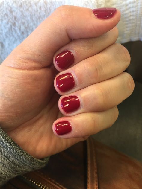 Red Nails Painted, Short Red Manicure, Really Short Gel Nails Natural, Very Short Red Nails, Short Gel Nails Red, Red Dipped Nails, Dip Nails Red, Short Red Gel Nails, Red Gel Nails Short