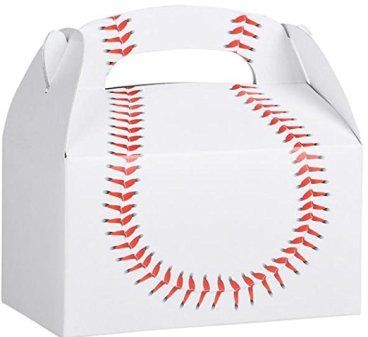 Birthday Party BASEBALL Treat Box Favor Boxes Favors Sports Cubs Birthday Party, Baseball Favors, Baseball Treats, Baseball Party Decorations, Soccer Theme Parties, Baseball Theme Party, Prize Gifts, Bar Mitzvah Invitations, Baseball Party