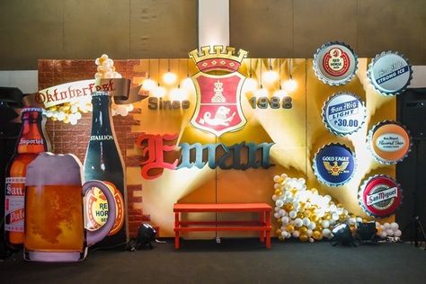 Eman’s  Surprise Beerfest Themed Party – Stage Beerfest Party Ideas, Beer Event, Beer Birthday Party, German Beer Festival, Beer Decorations, October Fest, Popular Beers, Surprise Dance, Small Flower Arrangements