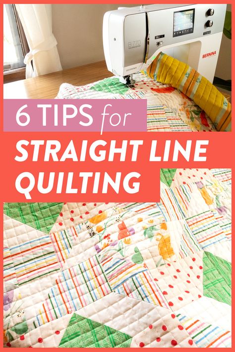 Walking Foot Quilting, Sewing Machine Quilting, Shirt Quilts, Machine Quilting Patterns, Quilt Modernen, Straight Line Quilting, Machine Quilting Designs, Beginner Sewing Projects Easy, Quilt Baby