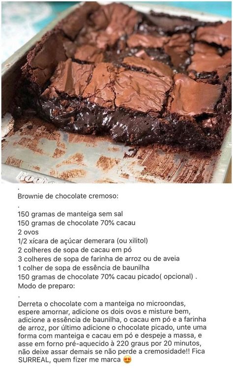 Culinary Recipes, Sweets Recipes, Diy Food, Diy Food Recipes, Aesthetic Food, Cooking Time, Sweet Recipes, Love Food, Brownies