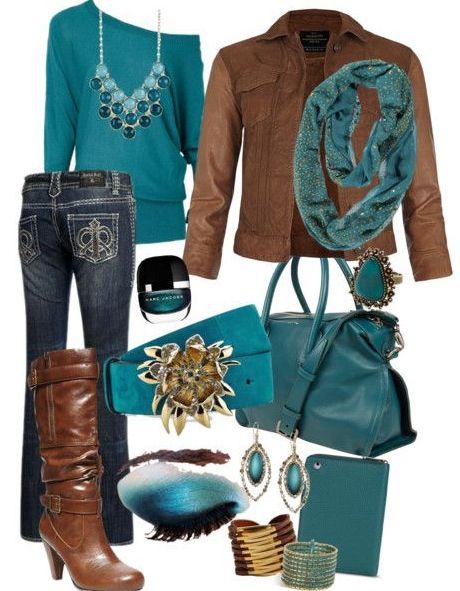 Fall outfit :) My Style Fashion, Teal And Brown, Office Casual Outfit, Over 60 Fashion, Casual Chique, Winter Mode, Love Clothing, Mode Inspiration, Fall Winter Outfits