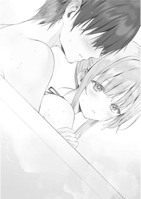 Angel Next Door Manga, Taking A Bath Together Couple Anime, Mahiru And Amane, Bath Together Couples, Taking A Bath Together, Manabu Horikita, Shina Mahiru, Angel Next Door, Angel Door