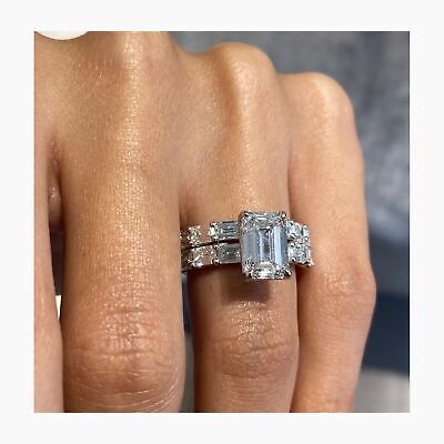 ad eBay - IGI Certified Diamond Emerald Cut Ring & Band F VS1 5 Carat Lab created Platinum - Buy Now, click the link (eBay) Diamond Ring Band, Emerald Cut Diamond Ring, Solitaire Rings, Emerald Cut Rings, Emerald Cut Diamond, Rings Diamond, Diamond Rings Bands, Emerald Cut Diamonds, Ring Band