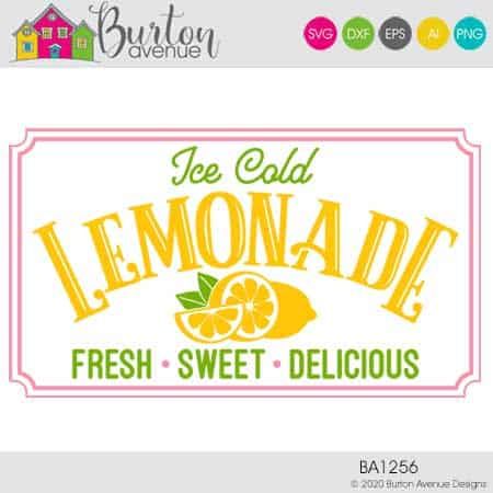 Ice Cold Lemonade SVG File - Burton Avenue Lemon Svg, Lemonade Stand Sign, Lemonade Sign, Summertime Crafts, Avenue Design, Free Svg Files, Lemonade Stand, Silhouette Machine, Svg Free Files