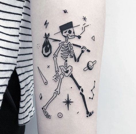 Skeleton Tattoo Ideas, Skeleton Tattoo, Sharpie Tattoos, Skeleton Tattoos, Weird Tattoos, Halloween Tattoos, Aesthetic Tattoo, Piercings And Tattoos, Tattoos And Body Art