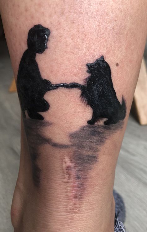 Rough Collie Tattoo, Strand Tattoo, Collie Tattoo, Pet Portrait Tattoos, Pet Tattoo Ideas, Beautiful Back Tattoos, River Tattoo, Family Tattoos For Men, Pet Tattoos