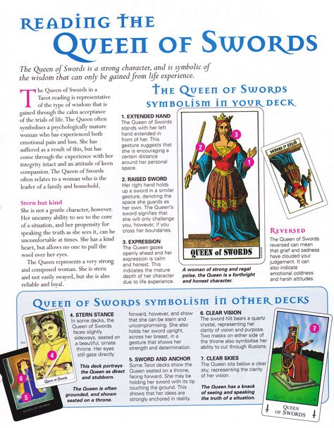 My psychic avatar. She shows up every time I do a tarot reading for myself. I truly am a daughter of Erzulie Dantor, the Queen of Spades. Veve resembles Sankofa. :) Tarot Tricks, The Queen Of Swords, Erzulie Dantor, Tarot Swords, Queen Of Swords, Tarot Interpretation, Court Cards, Horoscope Dates, Tarot Significado