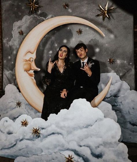 Safiya Nygaard, Starry Night Prom, Celestial Wedding Theme, Starry Night Wedding, Prom Themes, Prom Decor, Moon Wedding, Prom Theme, Celestial Wedding