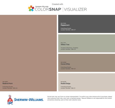 Hushed Auburn Sherwin Williams Nursery, Sherwin Williams Hushed Auburn, Hushed Auburn Sherwin Williams, Redend Point, Small Kitchen Colors, 2023 Color Of The Year, Point Paint, Yellow Brick Home, Condo Living Room