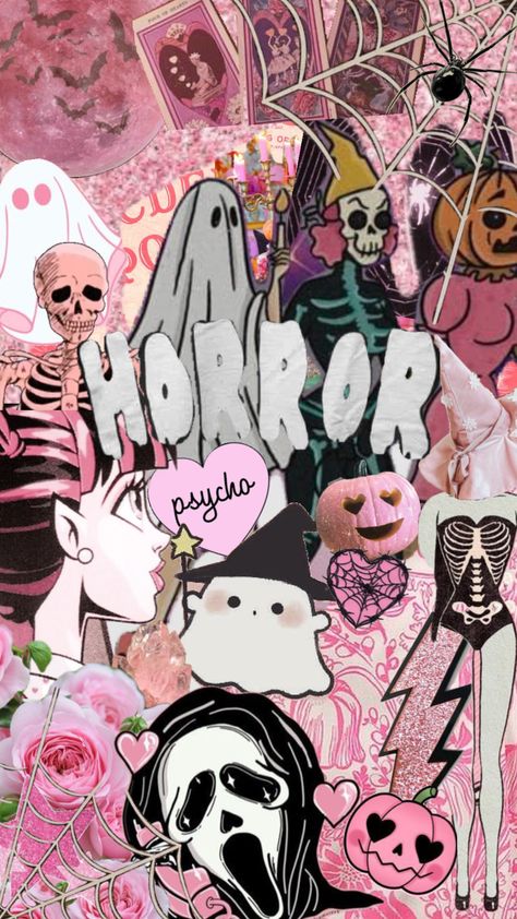 Pink Halloween Aesthetic, Wallpaper Vibes, Halloween Wallpaper Backgrounds, Scary Wallpaper, Goth Wallpaper, Unicorn Wallpaper, Hello Kitty Art, Halloween Wallpaper Iphone, Aesthetic Halloween