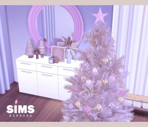 Barbara Sims - Build Up Your Pastel Colorful Christmas Tree Urban Cc Finds, Sims 4 Jobs, Pastel Christmas Tree, Sims 4 Tsr, Sims 4 Traits, Video Game Room Design, Sims 4 Expansions, Pastel Christmas, Sims 4 Gameplay