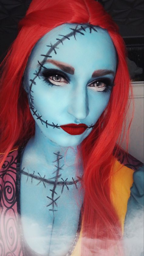 Halloween Sally makeup Sally Makeup, Sally Skellington, Nightmare Before, Nightmare Before Christmas, Before Christmas, Halloween Face, Face Makeup, Halloween Face Makeup, Halloween