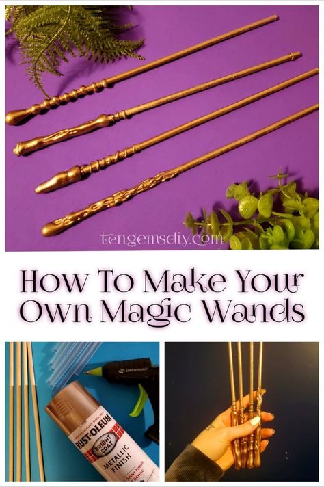 How To Make Your Own Magic Wand - TenGemsDIY.com Diy Magic Wand, Pool Noodle Halloween, Mosaics For Kids, Fairy Costume Diy, How To Make Magic, Fairy Garden Birthday Party, Paper Mosaic, Custom Confetti, Diy Wand