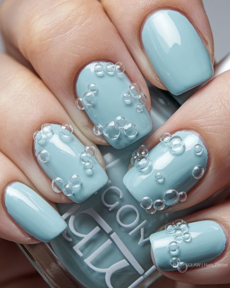 ✨ Dive into a dreamy world with our bubble-themed nail polish in soft pastel blue! 💙 Each design captures the whimsical essence of floating bubbles, creating an airy feel that adds a playful touch to your style. Unleash your creativity and let your nails be a canvas of pure enchantment! 🎨 #NailArt #DreamyBubbles Pastel Blue Nails, Floating Bubbles, Bubble Nails, Pastel Nail Art, Pastel Nail, Art Magic, Soap Bubbles, Pastel Nails, Pastel Blue