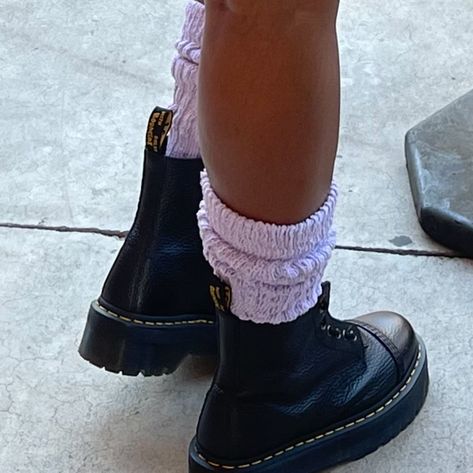 Our hive member got caught styling and profiling in our lavender slouch socks 😍😍 #explore #slouchsocks #comfystyle Boots Socks, Slouch Socks, Thick Socks, Outfits Winter, Comfy Fashion, Chunky Boots, Fit Check, Winter Outfits, Lavender