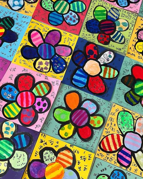 Lauralee Chambers🌀 (@2art.chambers) • Instagram photos and videos Third Grade Art Projects Spring, Romero Britto Art Lesson, Spring Art Craft, Third Grade Art Project, Springtime Art, Britto Art, Third Grade Art, Spark Art, Spring Flower Art