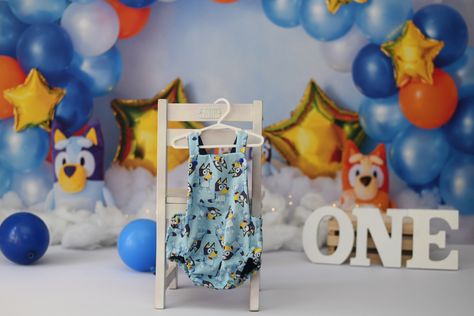 Bluey Cake Smash Photography, Bluey Theme Cake Smash, Bluey Photoshoot, Bluey Cake Smash, 1st Birthday Bluey Theme, Fiesta Bluey, Cake Smash Theme, Cake Smash Outfit Girl, Cake Smash Photography