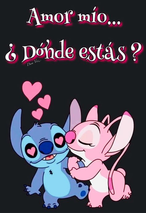 #amor #enamorados #stitch #chistes #frasesdeamor #corazon Whatsapp Wallpaper Cute, Whatsapp Wallpaper, Love Phrases, Minnie Mouse, Gif, Disney Characters, Iphone, Disney, Memes