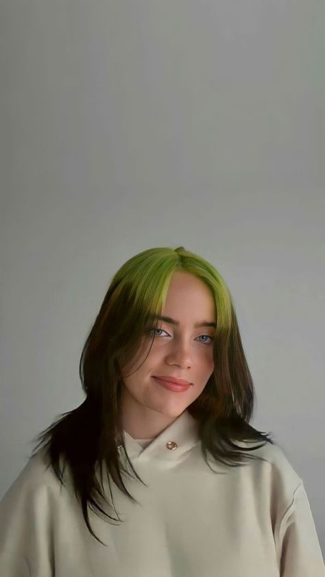 Billie Eilish Green Hair Wallpaper, Billie Eilish Outfits, New Photo Download, Roots Hair, Female Singers, Green Hair, Billie Eilish, Role Models, Favorite Celebrities