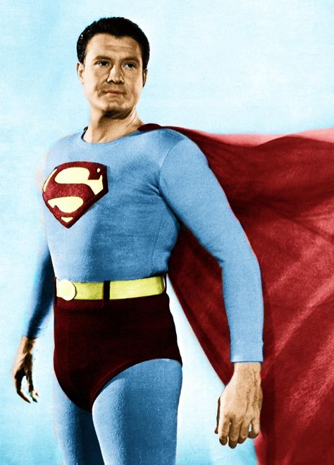 George Reeves as Superman (from 50's TV serial) Old Superman, Superman Photos, Superman Actors, Original Superman, George Reeves, Kal El, Superman And Spiderman, Action Comics 1, Superman Movies