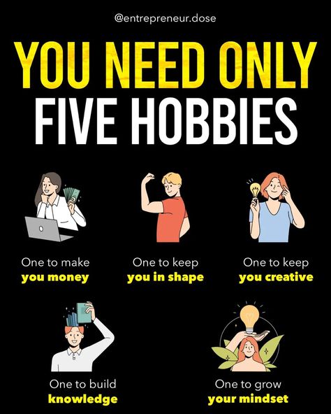 Masculine Hobbies, Five Hobbies, Thalaiva Vijay, Birth Photoshoot, 5 Hobbies, Micro Habits, Life Tricks, Improve Brain Power, Sales Quotes