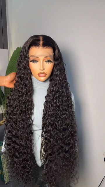 13×4 Lace Frontal Wig Styles, Deepwave Frontal Style, Deepwave Frontal Hairstyles, Wig Business, Wig Inspiration, Long Natural Curly Hair, Wet And Wavy Hair, Air Style, Glamour Hair