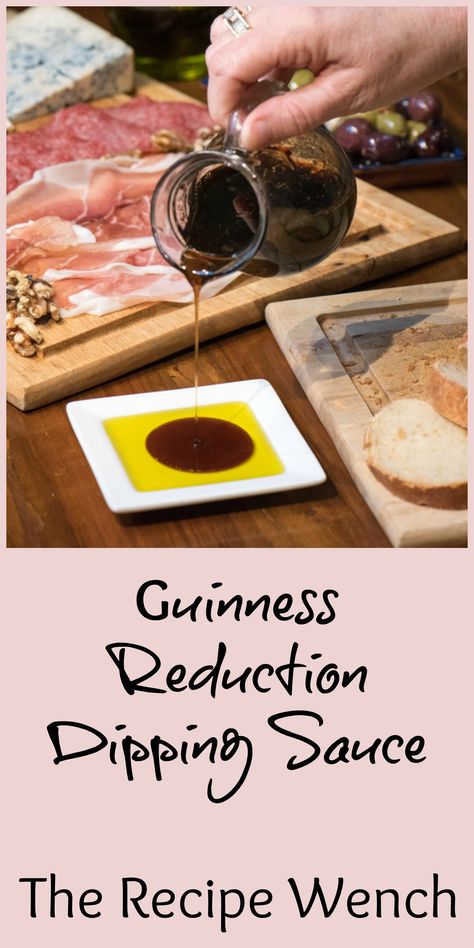 Life's simple pleasures - olive oil drizzled with an easy Guinness reduction. The perfect addition to a cheeseboard | The Recipe Wench St Patricks Food, Olive Oil Dip, Dip Recipes Easy, Pub Food, Beer Recipes, Irish Recipes, Wood Fired Pizza, Food Pairings, Homemade Sauce