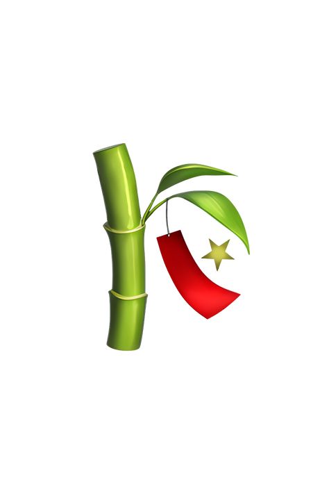 The 🎋 Tanabata Tree emoji depicts a tall, slender tree with a brown trunk and green leaves. The leaves are arranged in a fan-like shape and are slightly curved at the tips. The tree is decorated with colorful paper ornaments, which hang from its branches on strings. The ornaments are typically shaped like stars, and are often pink, blue, yellow, or green in color. The overall effect is festive and cheerful, with a hint of traditional Japanese culture. Japan Emoji Combos, Cloud Emoji, Bamboo Clip Art, Tree Emoji, Bamboo Cartoon, Bamboo Sticker Printable, Apple Emojis, Lego Hotel, Emoji Png