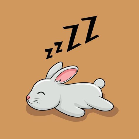 Lazy Rabbit Cartoon Sleeping Bunny Illustration Rabbit Sleeping Illustration, Sleeping Bunnies, Spring Windows, Haunted House Drawing, Cartoon Sleeping, Rabbit Icon, Sleeping Drawing, Bunny Illustration, All About Rabbits