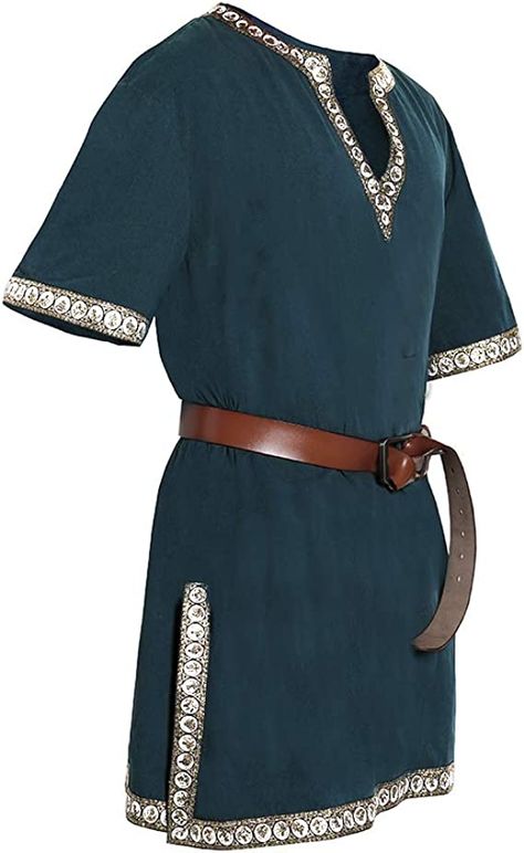 Amazon.com: Taoliyuan Mens Medieval Costume Halloween Renaissance Tunic Viking Knight Pirate Vintage Warrior LARP Shirts : Clothing, Shoes & Jewelry Medieval Knight Costume, Costume Chevalier, Scottish Costume, Mens Tunic, Medieval Tunic, Viking Tunic, Viking Shirt, Knight Costume, Medieval Costume